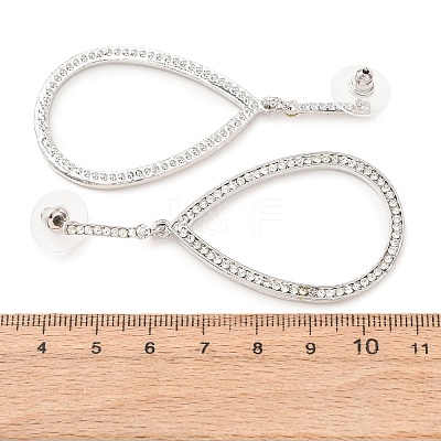 Alloy & Crystal Rhinestone Dangle Stud Earrings LS-EJEW-G467-01P-02-1
