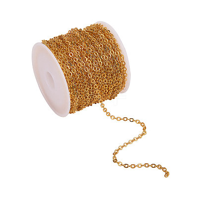 Brass Flat Oval Cable Chains CHC-CJ0001-18-NR-1