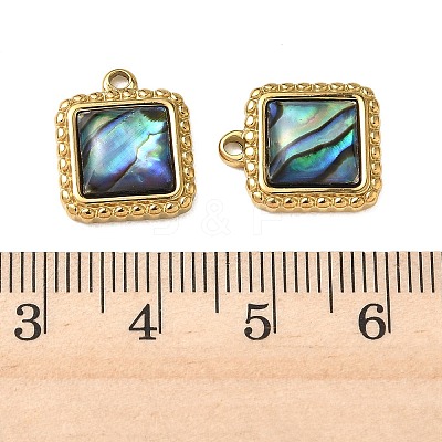 Natural Paua Shell Pendants STAS-G397-21G-02-1