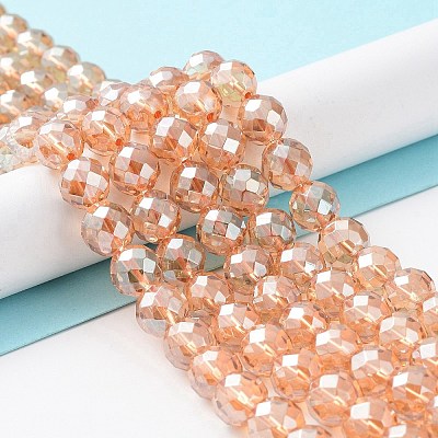 Electroplated Synthetic Quartz Crystal Beads Strands G-Z038-A02-03PL-1-1