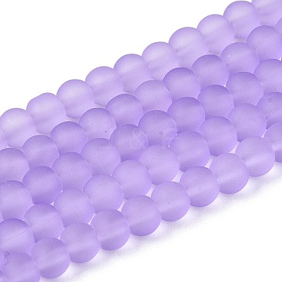 Baking Paint Transparent Glass Bead Strands X-GLAA-S031-4mm-25-1