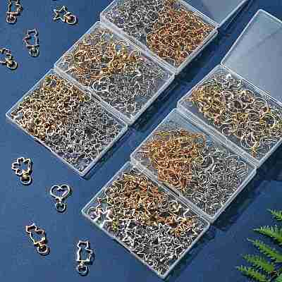 40Pcs 2 Colors Alloy Swivel Snap Hook Clasps FIND-FS0004-73A-1