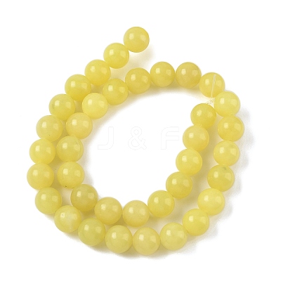 Natural Lemon Jade Beads Strands G-G284-A01-10mm-1