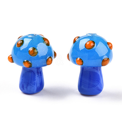 Handmade Lampwork Beads Strands LAMP-N024-09B-1