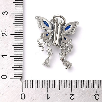 Brass Micro Pave Cubic Zirconia Slide Charms KK-G503-37P-02-1