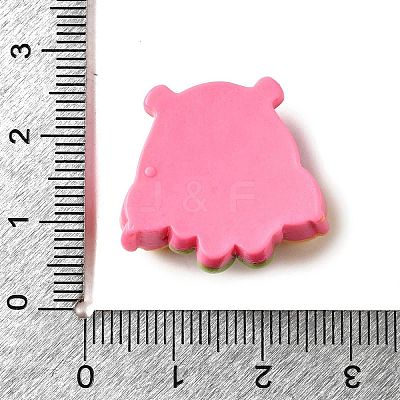 Deep Pink Cute Opaque Resin Cabochon CRES-I040-01F-1
