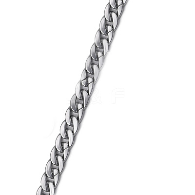 Handmade Spray Painted Acrylic Curb Chains AJEW-JB00894-01-1
