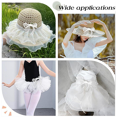 Polyester Lace Trim OCOR-WH0111-63B-1