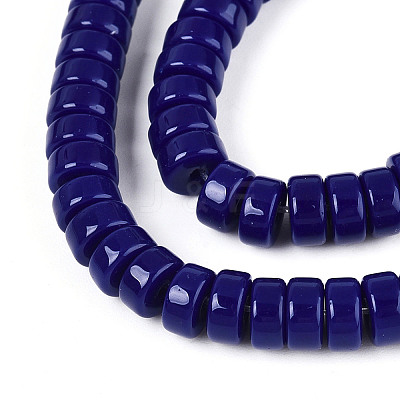 Opaque Solid Color Glass Beads Strands LS-GLAA-N026-3x6mm-09-1