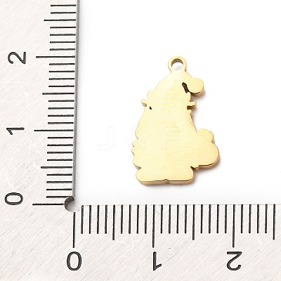 Christmas 304 Stainless Steel Enamel Pendants LS-STAS-B112-02G-09-1