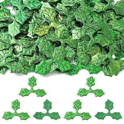 100Pcs Cloth Red Berry Leaf FIND-YW0008-66B-1