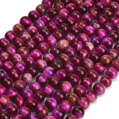 Grade AB Natural Tiger Eye Beads Strands X-G-F591-18-8mm-05-1