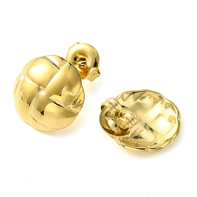 Ion Plating(IP) 304 Stainless Steel Stud Earrings EJEW-Z038-04G-1