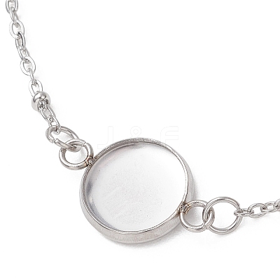 304 Stainless Steel Cable Chain Satellite Chain Bracelet Making BJEW-JB13164-02-1