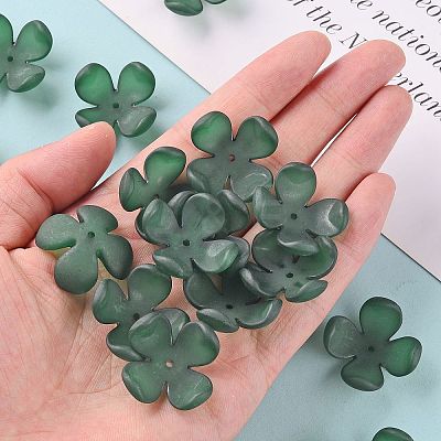 Frosted Acrylic Bead Caps MACR-S371-06A-735-1