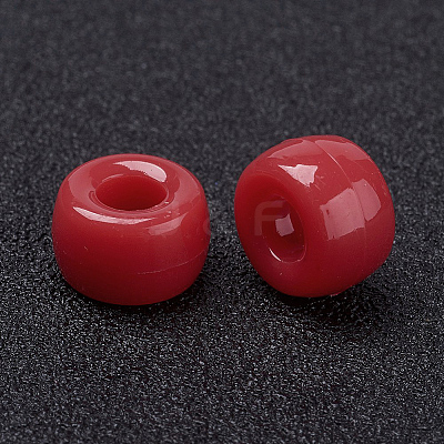 Opaque Acrylic European Beads LS-X-PL338-5-1