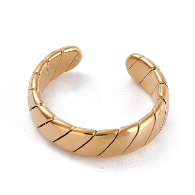 304 Stainless Steel Cuff Rings RJEW-E169-03G-1