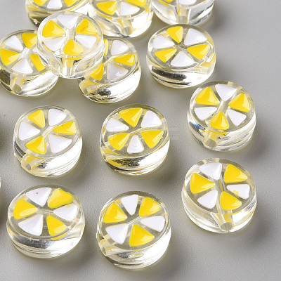 Transparent Enamel Acrylic Beads TACR-S155-005G-1