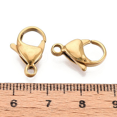 304 Stainless Steel Lobster Claw Clasps STAS-T065-17mm-34G-1