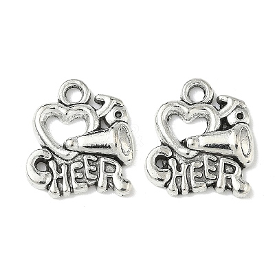Cheerleader Megaphone Tibetan Style Alloy Pendants TIBEP-NH0001-01B-AS-1