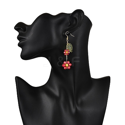 3Pairs Electroplate Glass Dangle Earrings EJEW-TA00652-1
