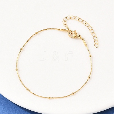 201 Stainless Steel Satellite Chain Bracelets for Women BJEW-G767-01D-G-1