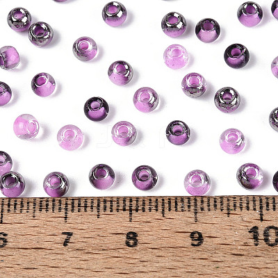 Transparent Inside Colours Glass Seed Beads SEED-T007-19A-03-1