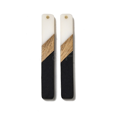 Opaque Resin & Walnut Wood Big Pendants RESI-D060-C-06-1