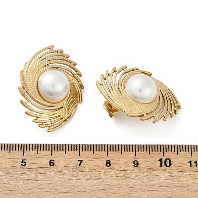 304 Stainless Steel Stud Earrings EJEW-G423-31D-G-1