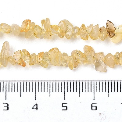 Heated Natural Citrine Chip Beads Strands X-G-D093-A03-1