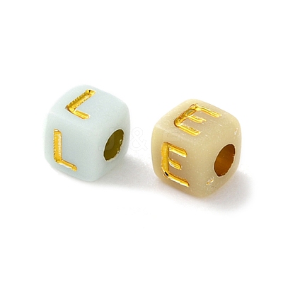 Opaque Acrylic Beads OACR-Z027-01B-1