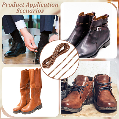 Flat Leather Craft Shoemaker Cord with Metal Rivet LS-AJEW-WH0561-08A-1