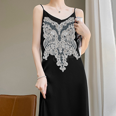 Lace Embroidery Sewing Polyester Appliques DIY-WH0013-63-1