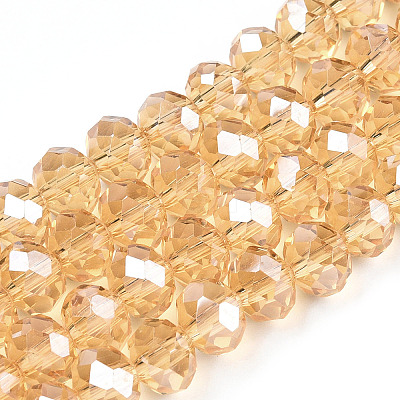 Electroplate Glass Beads Strands EGLA-A034-T6mm-A30-1