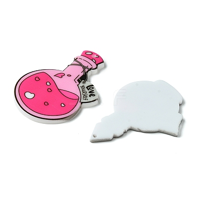 8Pcs 4 Styles Acrylic Pendants MACR-FS0001-76-1
