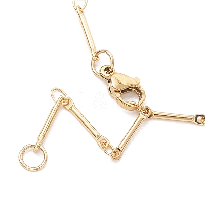 Brass Bar Link Chain Bracelets BJEW-JB10503-1