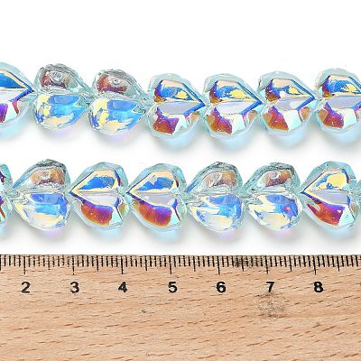 Electroplate Transparent Glass Beads Strands EGLA-B012-AB05-1