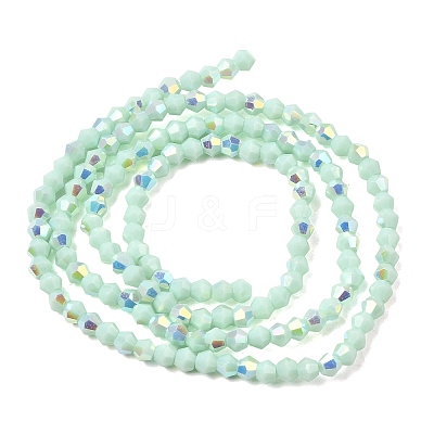 AB Color Plated Opaque Glass Beads Strands GLAA-G127-02K-1