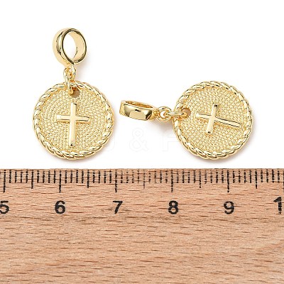 Brass European Dangle Charms KK-H278-01G-02-1