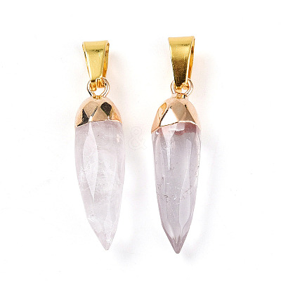 Natural Quartz Crystal Pendants G-N345-01A-1