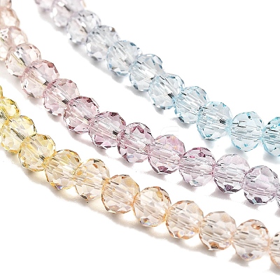 Transparent Painted Glass Beads Strands LS-DGLA-A034-T1mm-A15-1