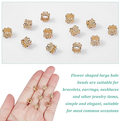 Brass European Beads KK-DC0001-51-1