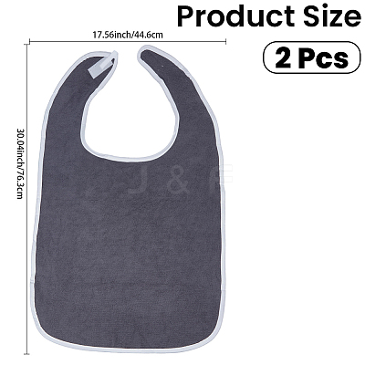 Polyester Adult Bibs for Elderly Women Men AJEW-WH20070-234-1