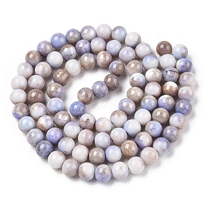 Ombre Effect Dyed Crackle Glass Round Beads Strands GLAA-T031-10mm-01B-A-1