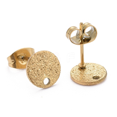 Ion Plating(IP) 304 Stainless Steel Stud Earring Findings STAS-Z021-A-01G-1
