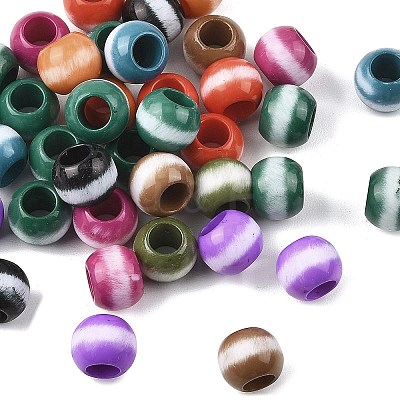 Opaque Acrylic European Beads OACR-Z036-05D-01-1