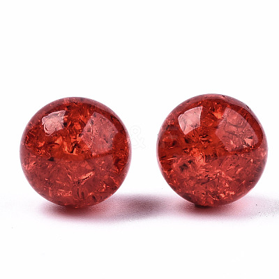 Transparent Crackle Acrylic Round Beads Strands X-CCG-R002-12mm-02-1