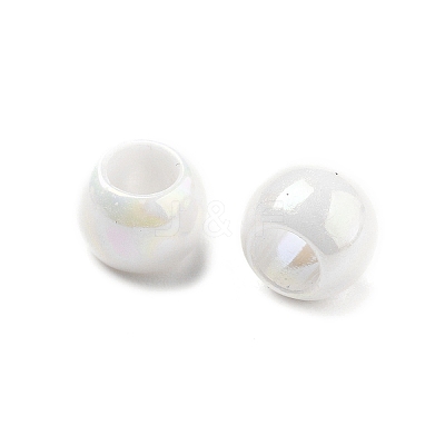 UV Plating Rainbow Iridescent Acrylic Beads PACR-D300-01F-1