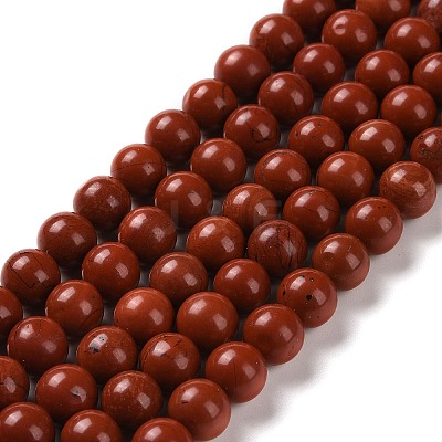 Natural Red Jasper Beads Strands X-G-I199-25-8mm-1