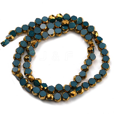 Electroplate Glass Beads Strands X-EGLA-G037-02A-HP03-1